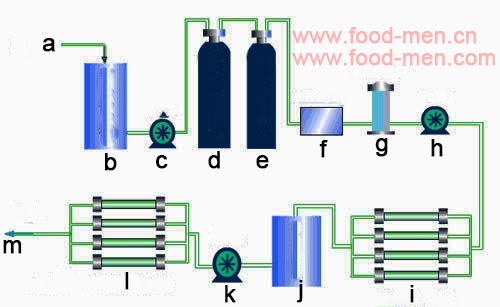 A continuación se muestra el principio de funcionamiento de los equipos de purificación RO de agua farmacéutica: