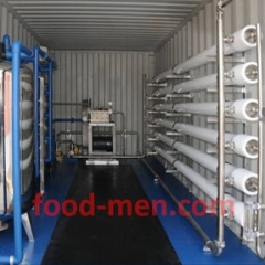Equipos móviles de tratamiento de purificación RO de agua potable en contenedor