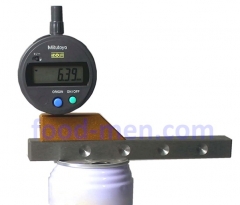 Instrumento de medición de profundidad del avellanado de doble cierre de lata
