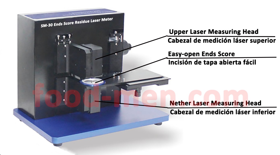 El dibujo de estructura del medidor de láser de residuo de incisión de tapa abierta fácil SM-30